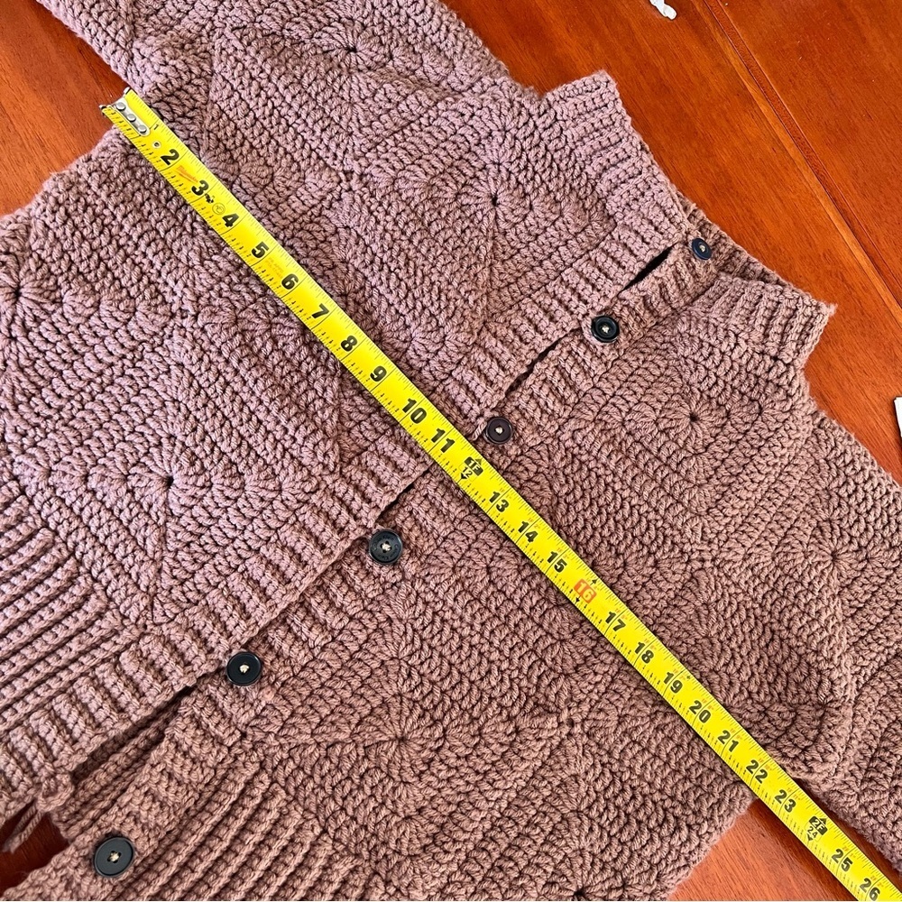 Handmade Brown Knit Sweater Medium - Picture 14 of 16